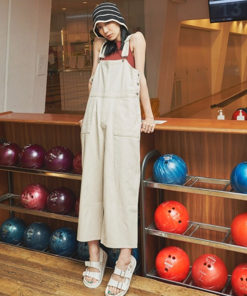 Auntie Rosa Holiday（アンティローザホリデー）の「オーバーサイズサロペット / サイズ展開あり（サロペット/オーバーオール・レディース・ブラック/アイボリー・MEDIUM/SMALL）」の19枚目の写真