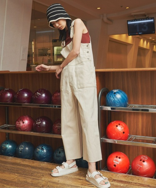 Auntie Rosa Holiday（アンティローザホリデー）の「オーバーサイズサロペット / サイズ展開あり（サロペット/オーバーオール・レディース・ブラック/アイボリー・MEDIUM/SMALL）」の21枚目の写真