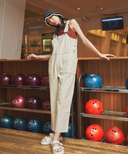 Auntie Rosa Holiday（アンティローザホリデー）の「オーバーサイズサロペット / サイズ展開あり（サロペット/オーバーオール・レディース・ブラック/アイボリー・MEDIUM/SMALL）」の22枚目の写真