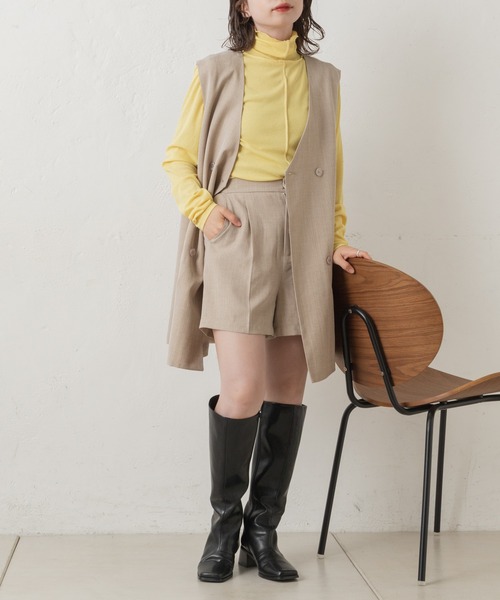 Kastane（カスタネ）の「ハイネックストレッチインナー（シャツ/ブラウス・レディース・イエロー/アイボリー/グリーン・FREE）」の10枚目の写真