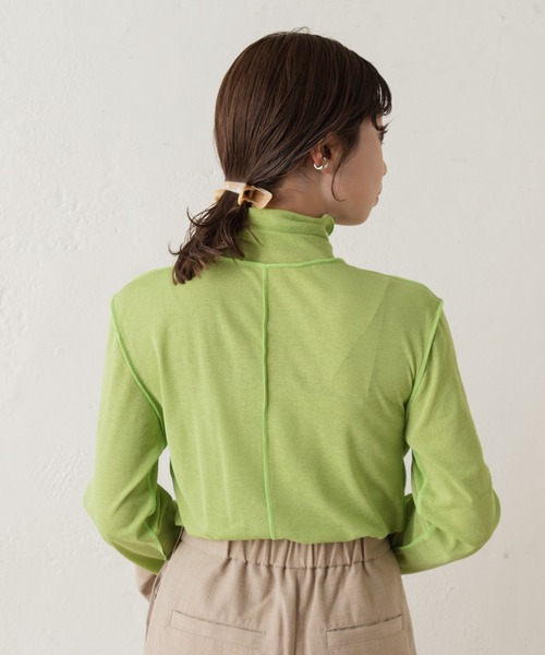 Kastane（カスタネ）の「ハイネックストレッチインナー（シャツ/ブラウス・レディース・イエロー/アイボリー/グリーン・FREE）」の13枚目の写真