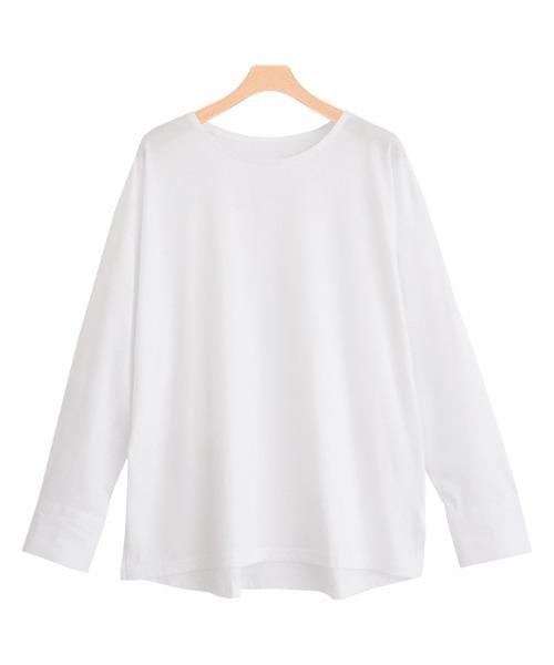 Pierrot(ピエロ)の「カフスチュニックロングスリーブTシャツ(Tシャツ/カットソー・レディース・ブラック/オフホワイト/チャコール・M/L)」の11枚目の写真