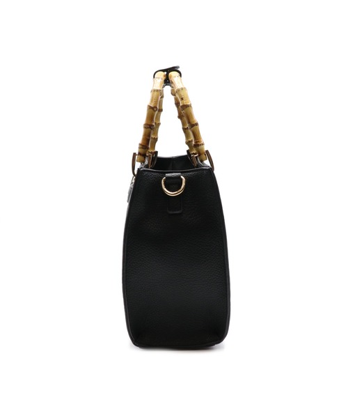 GUSCIO（グッシオ）の「【グッシオゴールド】バンブーハンドルスクエア２WAYトートバッグ　ビット金具デザイン エレガンス（トートバッグ・レディース・ブラック/ベージュ/オレンジ/グリーン・FREE）」の11枚目の写真