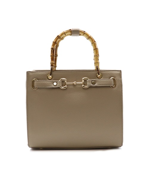 GUSCIO（グッシオ）の「【グッシオゴールド】バンブーハンドルスクエア２WAYトートバッグ　ビット金具デザイン エレガンス（トートバッグ・レディース・ブラック/ベージュ/オレンジ/グリーン・FREE）」の17枚目の写真