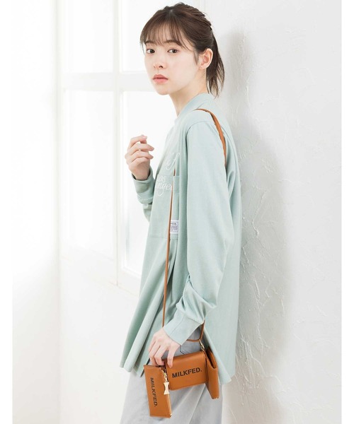 MILKFED.(ミルクフェド)の「STENCIL LOGO STRAP MULTI CASE(財布・レディース・ブラック/ブラウン/ライトピンク・ONE SIZE)」の6枚目の写真