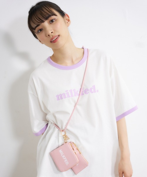 MILKFED.(ミルクフェド)の「STENCIL LOGO STRAP MULTI CASE(財布・レディース・ブラック/ブラウン/ライトピンク・ONE SIZE)」の18枚目の写真