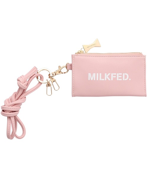 MILKFED.(ミルクフェド)の「STENCIL LOGO STRAP MULTI CASE(財布・レディース・ブラック/ブラウン/ライトピンク・ONE SIZE)」の9枚目の写真