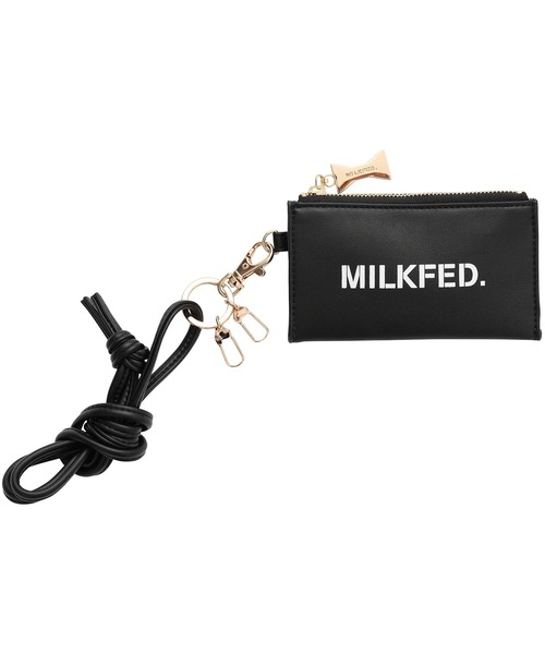 MILKFED.(ミルクフェド)の「STENCIL LOGO STRAP MULTI CASE(財布・レディース・ブラック/ブラウン/ライトピンク・ONE SIZE)」の5枚目の写真