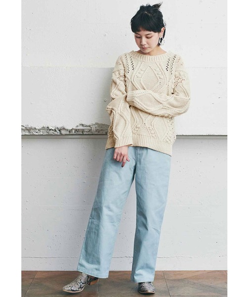 MEDE19F(メデジュウキュウ)の「MEDE19F リリヤーンニットプルオーバー(ニット/セーター・レディース・ブルー/アイボリー・MEDIUM/LARGE/X-LARGE/XX-LARGE)」の11枚目の写真