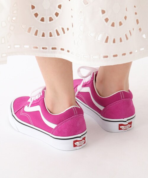 VANS(バンズ)の「◆【EXCLUSIVE】VANS Oldskool fuchia red/Truewhite(スニーカー・レディース・ピンク系・25/75/45/85/35/55/65)」の4枚目の写真