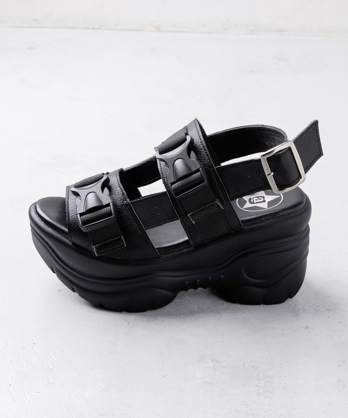 attagirl（アタガール）の「厚底ソールバックベルトサンダル（サンダル・レディース・パイソン/ホワイト/ブラック・L/S/M/LL）」の10枚目の写真