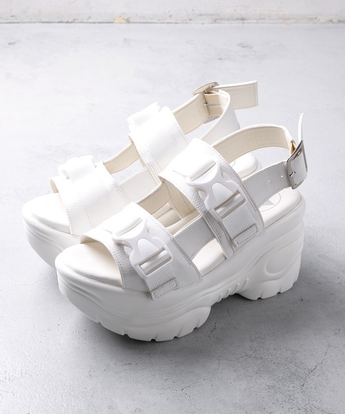 attagirl（アタガール）の「厚底ソールバックベルトサンダル（サンダル・レディース・パイソン/ホワイト/ブラック・L/S/M/LL）」の7枚目の写真