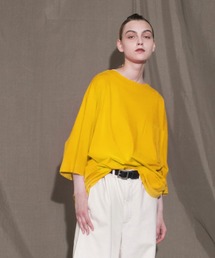 【my beautiful landlet】 open end jersey oversized pocket T-shirt