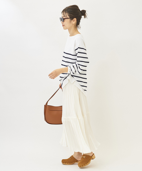 plage（プラージュ）の「コットンボーダールーズニット◆（ニット/セーター・レディース・ホワイト/ブルー系その他・FREE）」の5枚目の写真