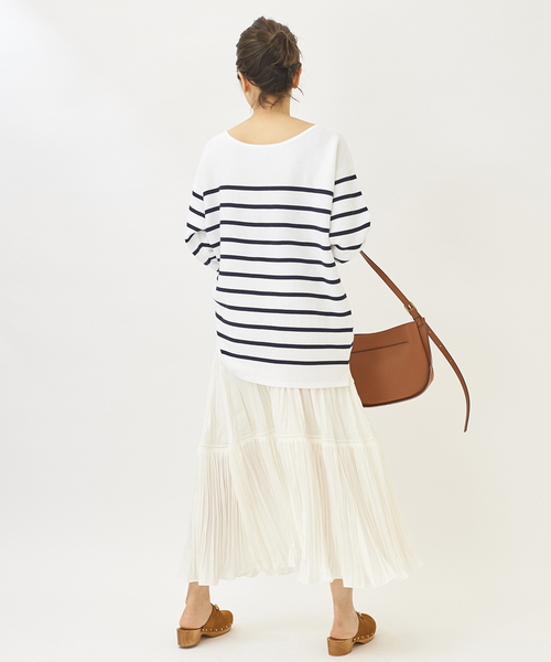 plage（プラージュ）の「コットンボーダールーズニット◆（ニット/セーター・レディース・ホワイト/ブルー系その他・FREE）」の11枚目の写真