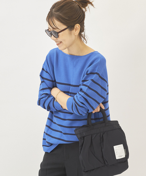 plage（プラージュ）の「コットンボーダールーズニット◆（ニット/セーター・レディース・ホワイト/ブルー系その他・FREE）」の14枚目の写真