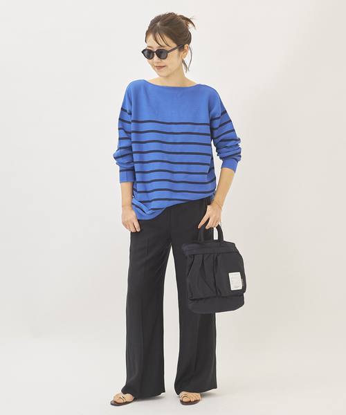 plage（プラージュ）の「コットンボーダールーズニット◆（ニット/セーター・レディース・ホワイト/ブルー系その他・FREE）」の16枚目の写真