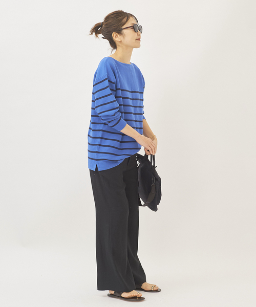 plage（プラージュ）の「コットンボーダールーズニット◆（ニット/セーター・レディース・ホワイト/ブルー系その他・FREE）」の17枚目の写真