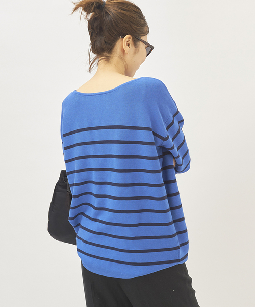 plage（プラージュ）の「コットンボーダールーズニット◆（ニット/セーター・レディース・ホワイト/ブルー系その他・FREE）」の18枚目の写真