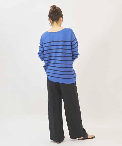 plage（プラージュ）の「コットンボーダールーズニット◆（ニット/セーター・レディース・ホワイト/ブルー系その他・FREE）」の19枚目の写真