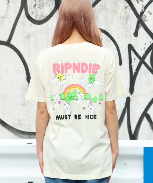 RIPNDIP（リップンディップ）の「RIPNDIP/リップンディップ BUDDY SYSTEM TEE バックプリント 半袖 ロゴTシャツ（Tシャツ/カットソー・メンズ・ナチュラル・S/M/L）」の18枚目の写真