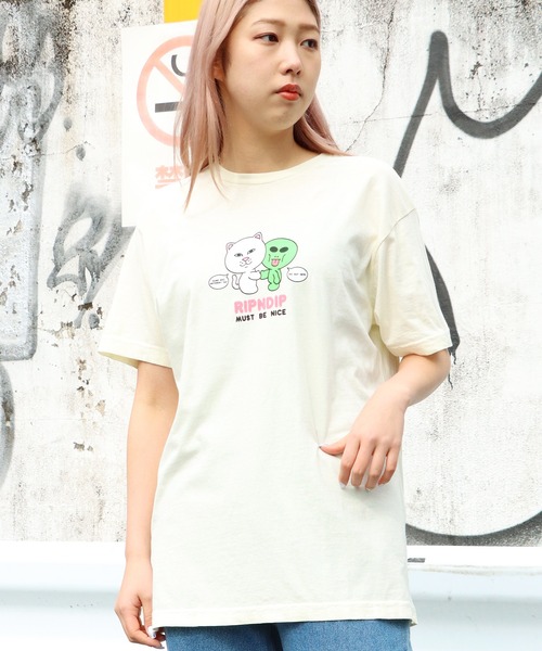 RIPNDIP（リップンディップ）の「RIPNDIP/リップンディップ BUDDY SYSTEM TEE バックプリント 半袖 ロゴTシャツ（Tシャツ/カットソー・メンズ・ナチュラル・S/M/L）」の9枚目の写真