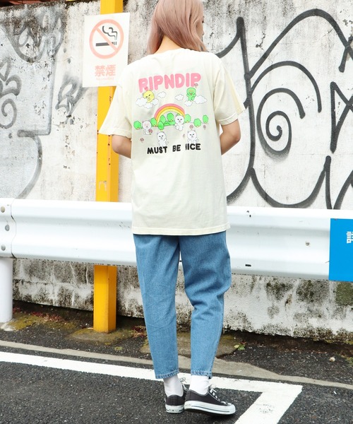 RIPNDIP（リップンディップ）の「RIPNDIP/リップンディップ BUDDY SYSTEM TEE バックプリント 半袖 ロゴTシャツ（Tシャツ/カットソー・メンズ・ナチュラル・S/M/L）」の10枚目の写真