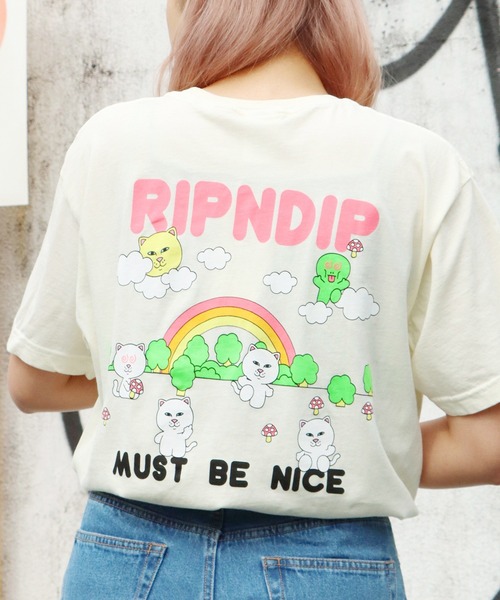 RIPNDIP（リップンディップ）の「RIPNDIP/リップンディップ BUDDY SYSTEM TEE バックプリント 半袖 ロゴTシャツ（Tシャツ/カットソー・メンズ・ナチュラル・S/M/L）」の16枚目の写真