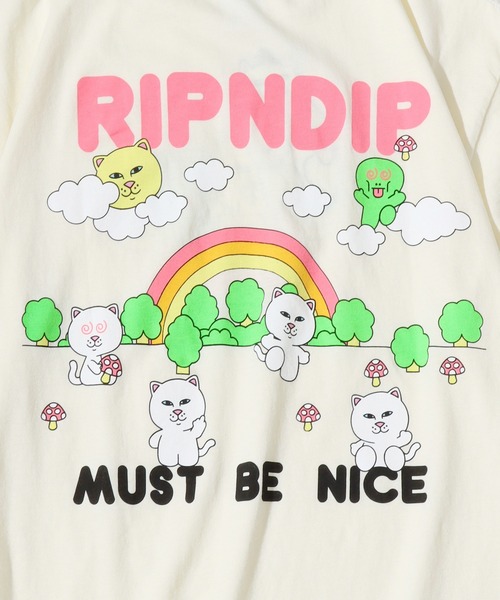 RIPNDIP（リップンディップ）の「RIPNDIP/リップンディップ BUDDY SYSTEM TEE バックプリント 半袖 ロゴTシャツ（Tシャツ/カットソー・メンズ・ナチュラル・S/M/L）」の5枚目の写真