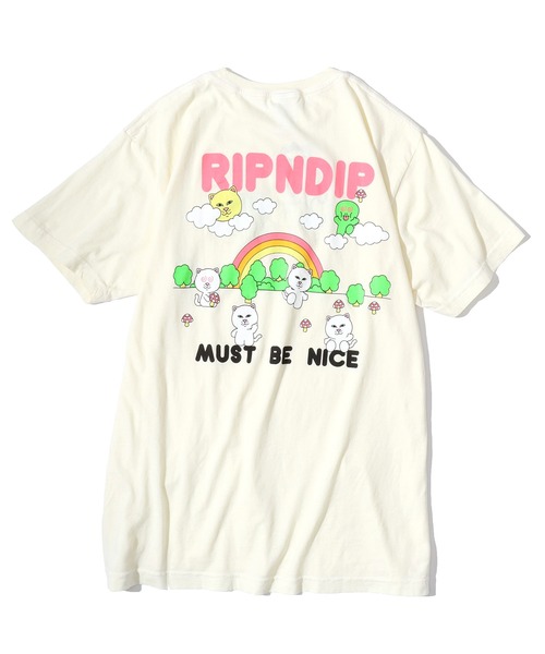 RIPNDIP（リップンディップ）の「RIPNDIP/リップンディップ BUDDY SYSTEM TEE バックプリント 半袖 ロゴTシャツ（Tシャツ/カットソー・メンズ・ナチュラル・S/M/L）」の3枚目の写真
