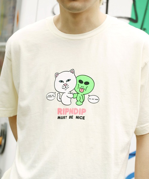 RIPNDIP（リップンディップ）の「RIPNDIP/リップンディップ BUDDY SYSTEM TEE バックプリント 半袖 ロゴTシャツ（Tシャツ/カットソー・メンズ・ナチュラル・S/M/L）」の13枚目の写真