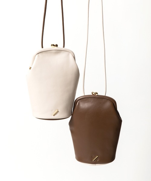 R/b nestle to BEAURE（アールビー）の「Rb ２tone 縦長ガマ口 Mobile Shoulder（ショルダーバッグ・レディース・ブラウン/ブラック/ベージュ/アイボリー・FREE）」の19枚目の写真