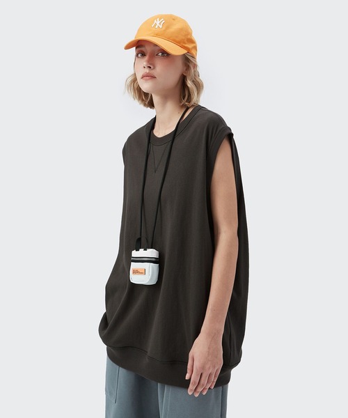 CORPUS TOKYO（コーパス トーキョー）の「Lazy Tokyo ヘビーコットンノースリーブシャツ（Tシャツ/カットソー・メンズ・オートミール/チャコール/ライトベージュ/ホワイト/ライトグレー/ブラック・3/1/2）」の5枚目の写真