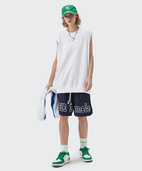 CORPUS TOKYO（コーパス トーキョー）の「Lazy Tokyo ヘビーコットンノースリーブシャツ（Tシャツ/カットソー・メンズ・オートミール/チャコール/ライトベージュ/ホワイト/ライトグレー/ブラック・3/1/2）」の11枚目の写真
