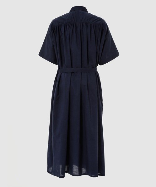 sawa takai(サワ タカイ)の「WRAP BELTSHIRT DRESS(ワンピース・レディース・クリーム/ネイビー系・S)」の4枚目の写真