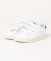 adidas（アディダス）の「adidas アディダス ADVANCOURT C キッズスニーカー(アドバンコートC) FW2589 【EC】 フットウェアホワイト/レジェンドインク/クラウドホワイト（スニーカー・キッズ）」