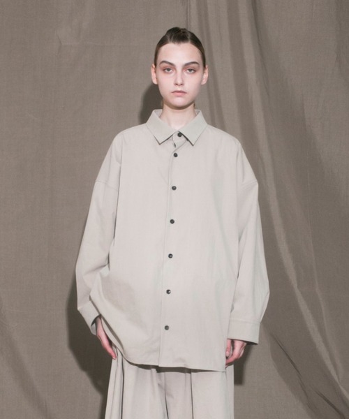 my beautiful landlet（マイビューティフルランドレット）の「【my beautiful landlet】 cotton nylon bio L/S shirt（シャツ/ブラウス・メンズ・ホワイト/ブラック/ベージュ・0/1）」の3枚目の写真