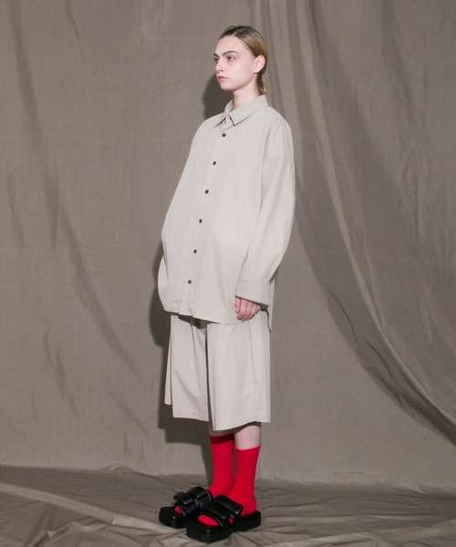 my beautiful landlet（マイビューティフルランドレット）の「【my beautiful landlet】 cotton nylon bio L/S shirt（シャツ/ブラウス・メンズ・ホワイト/ブラック/ベージュ・0/1）」の8枚目の写真