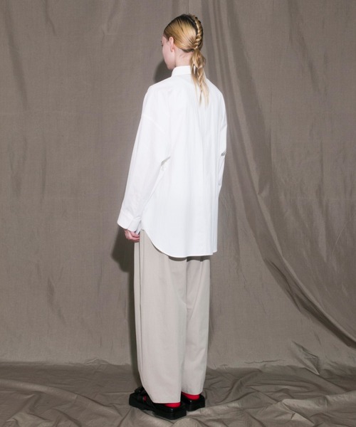 my beautiful landlet（マイビューティフルランドレット）の「【my beautiful landlet】 cotton nylon bio L/S shirt（シャツ/ブラウス・メンズ・ホワイト/ブラック/ベージュ・0/1）」の5枚目の写真