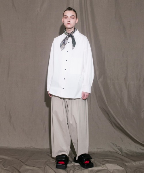 my beautiful landlet（マイビューティフルランドレット）の「【my beautiful landlet】 cotton nylon bio L/S shirt（シャツ/ブラウス・メンズ・ホワイト/ブラック/ベージュ・0/1）」の6枚目の写真