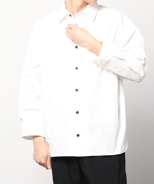 my beautiful landlet（マイビューティフルランドレット）の「【my beautiful landlet】 cotton nylon bio L/S shirt（シャツ/ブラウス・メンズ・ホワイト/ブラック/ベージュ・0/1）」の11枚目の写真