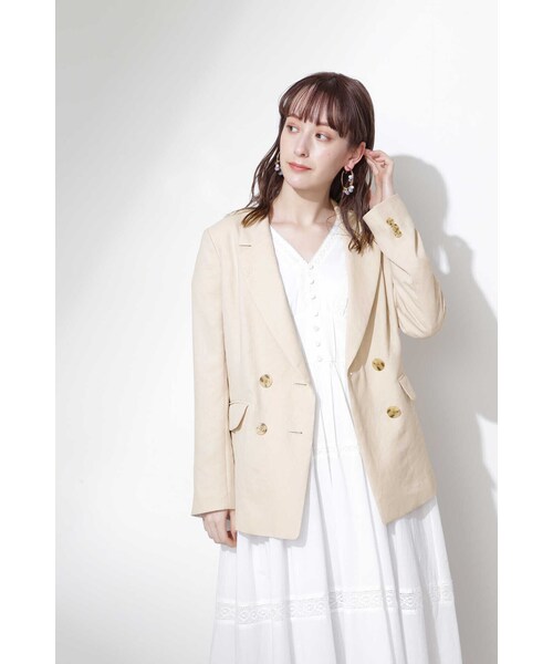 JILL STUART（ジルスチュアート）の「◆タリアジャケット（テーラードジャケット・レディース・ブルー/ベージュ・SMALL/MEDIUM）」の20枚目の写真