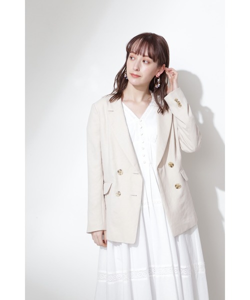 JILL STUART（ジルスチュアート）の「◆タリアジャケット（テーラードジャケット・レディース・ブルー/ベージュ・SMALL/MEDIUM）」の3枚目の写真