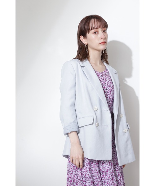 JILL STUART（ジルスチュアート）の「◆タリアジャケット（テーラードジャケット・レディース・ブルー/ベージュ・SMALL/MEDIUM）」の6枚目の写真