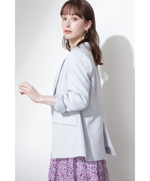 JILL STUART（ジルスチュアート）の「◆タリアジャケット（テーラードジャケット・レディース・ブルー/ベージュ・SMALL/MEDIUM）」の9枚目の写真