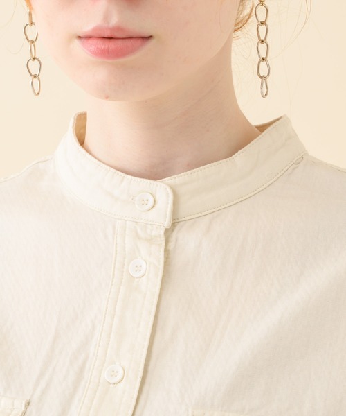 Paradise Picnic（パラダイスピクニック）の「二重織サファリシャツ（シャツ/ブラウス・レディース・ホワイト/ネイビー・FREE）」の17枚目の写真