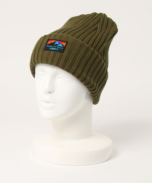 CAMP7（キャンプセブン）の「【CAMP7】コットンニットワッチ（ニットキャップ/ビーニー・メンズ・グレー/オレンジ/ネイビー/グリーン/ブラック/カーキブラウン・フリー）」の3枚目の写真