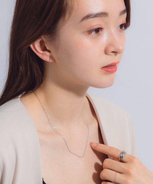 muku（ムク）の「金属アレルギー対応 1mmシアーチェーンネックレス/サージカルステンレス/316L（ネックレス・レディース・シルバー/ゴールド・39/45/52）」の20枚目の写真