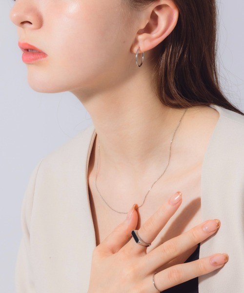 muku（ムク）の「金属アレルギー対応 1mmシアーチェーンネックレス/サージカルステンレス/316L（ネックレス・レディース・シルバー/ゴールド・39/45/52）」の16枚目の写真