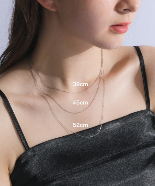 muku（ムク）の「金属アレルギー対応 1mmシアーチェーンネックレス/サージカルステンレス/316L（ネックレス・レディース・シルバー/ゴールド・39/45/52）」の5枚目の写真